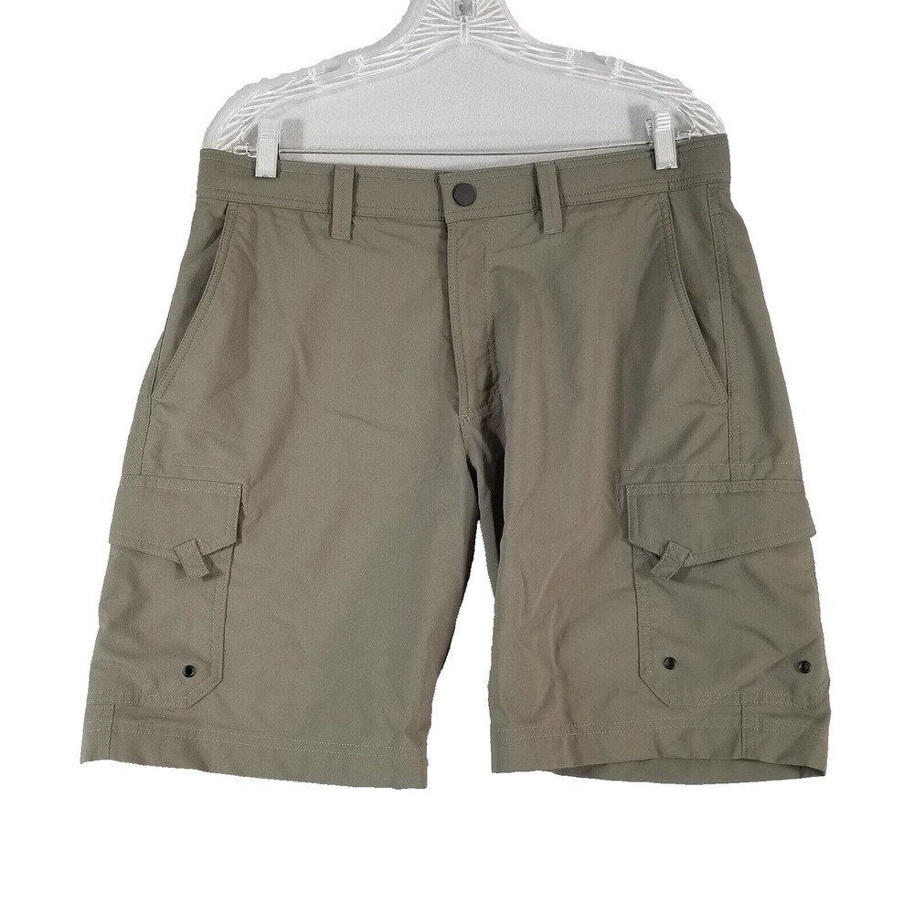 Solaris cargo shorts men's 34x 9 army green Dri-Fit Flex stretch outdoor fishing